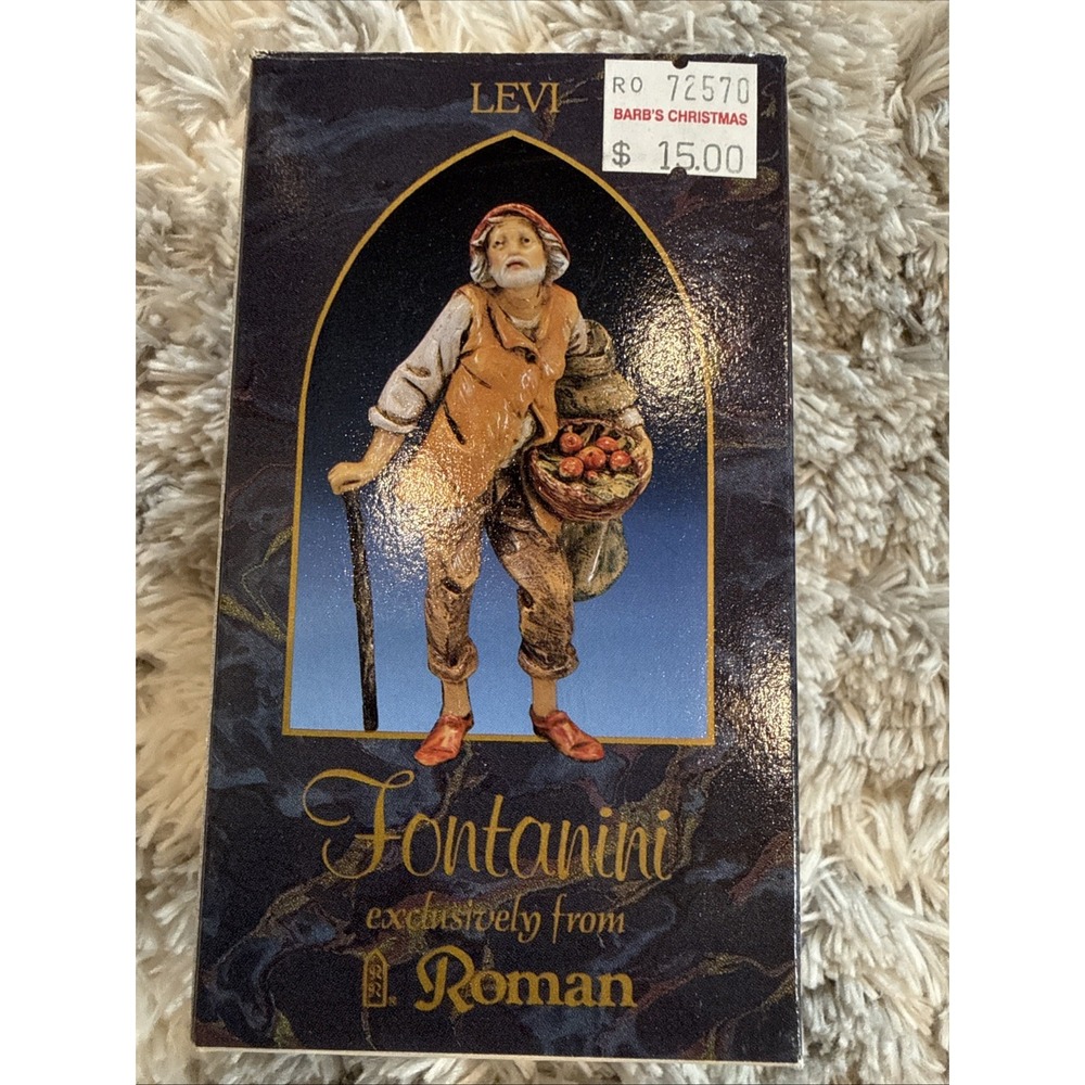 NEW Fontanini Levi Villager with Apple Basket 5" Scale Heirloom Nativity #72570